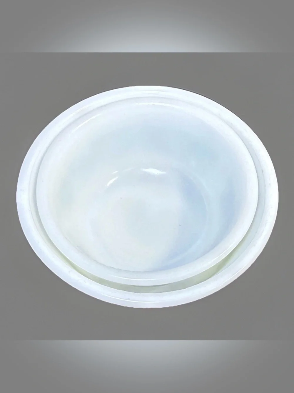 Vintage Hazel Atlas Milk Glass Green Ivy Mixing Bowls 6